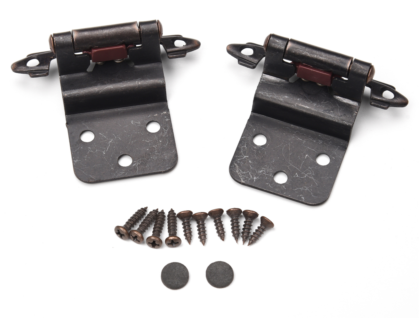 10 Pair 20 pcs Self Closing Cabinet 3/8 Offset Inset Hinges Aged Bronze AB 62728