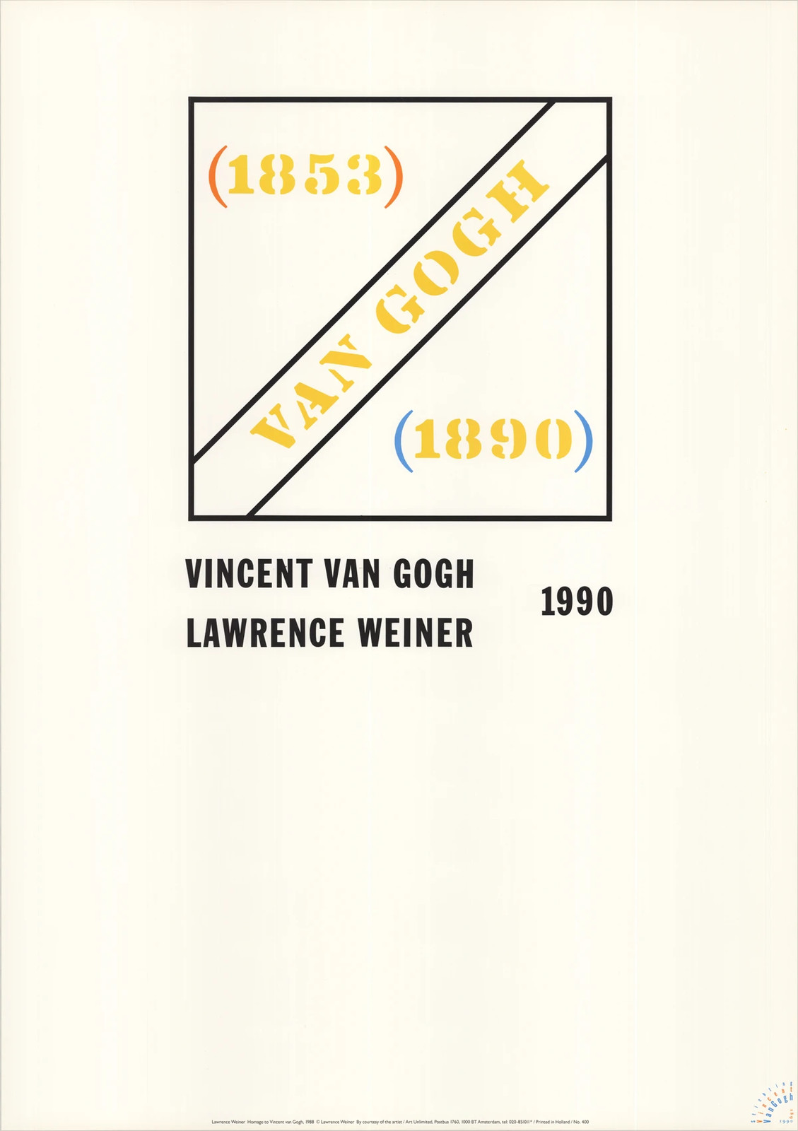 LAWRENCE WEINER Homage to Vincent van Gogh 33