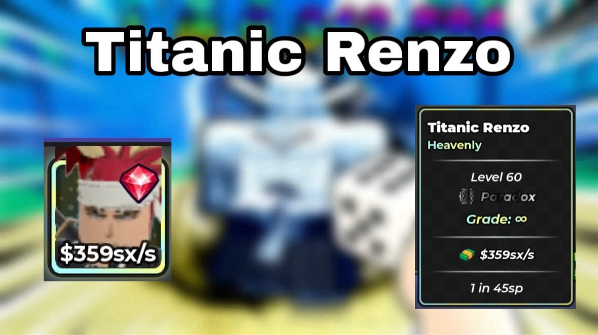 Anime Dice - Titanic Renzo 359sx/s - Heavenly Paradox Traits 1 In 45sp