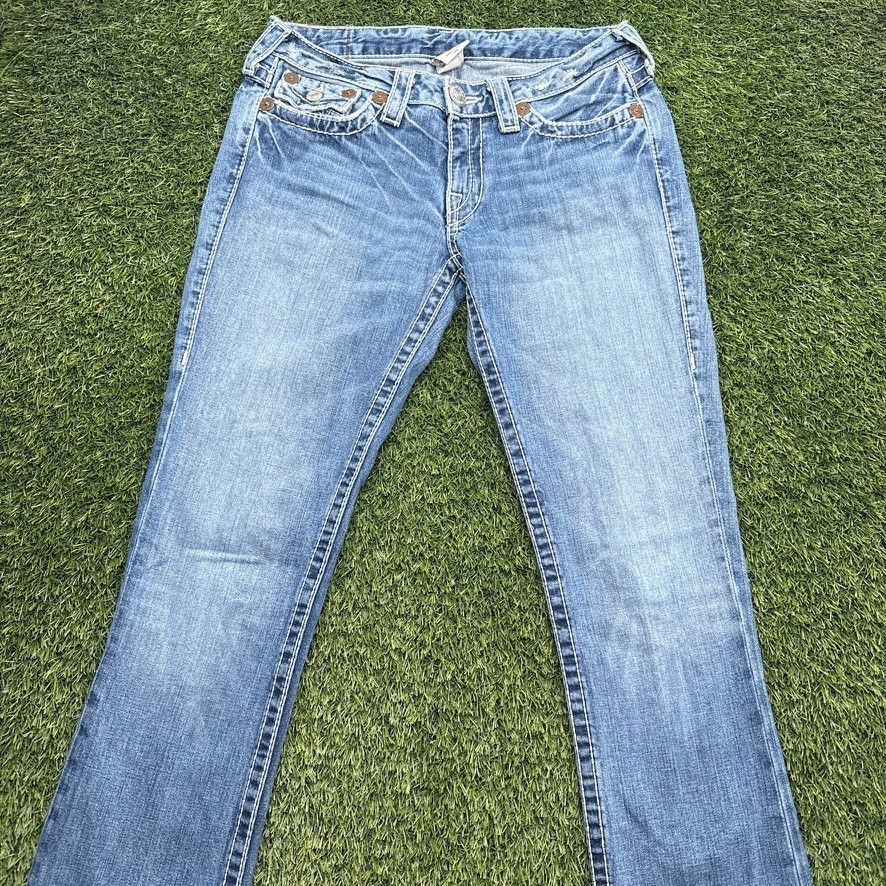 True Religion Billy Big T Jeans Womens 28 Blue Denim USA Made