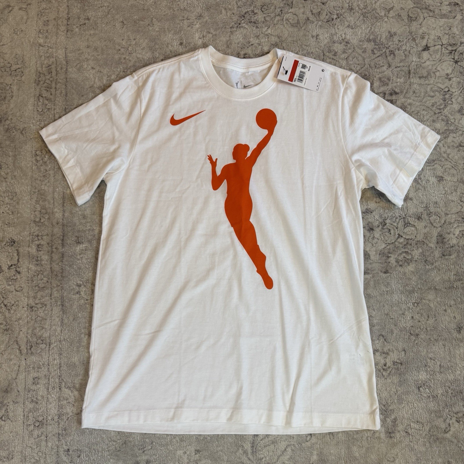 Nike WNBA Shirt Logo Mens Size Large White And Orange NWT
