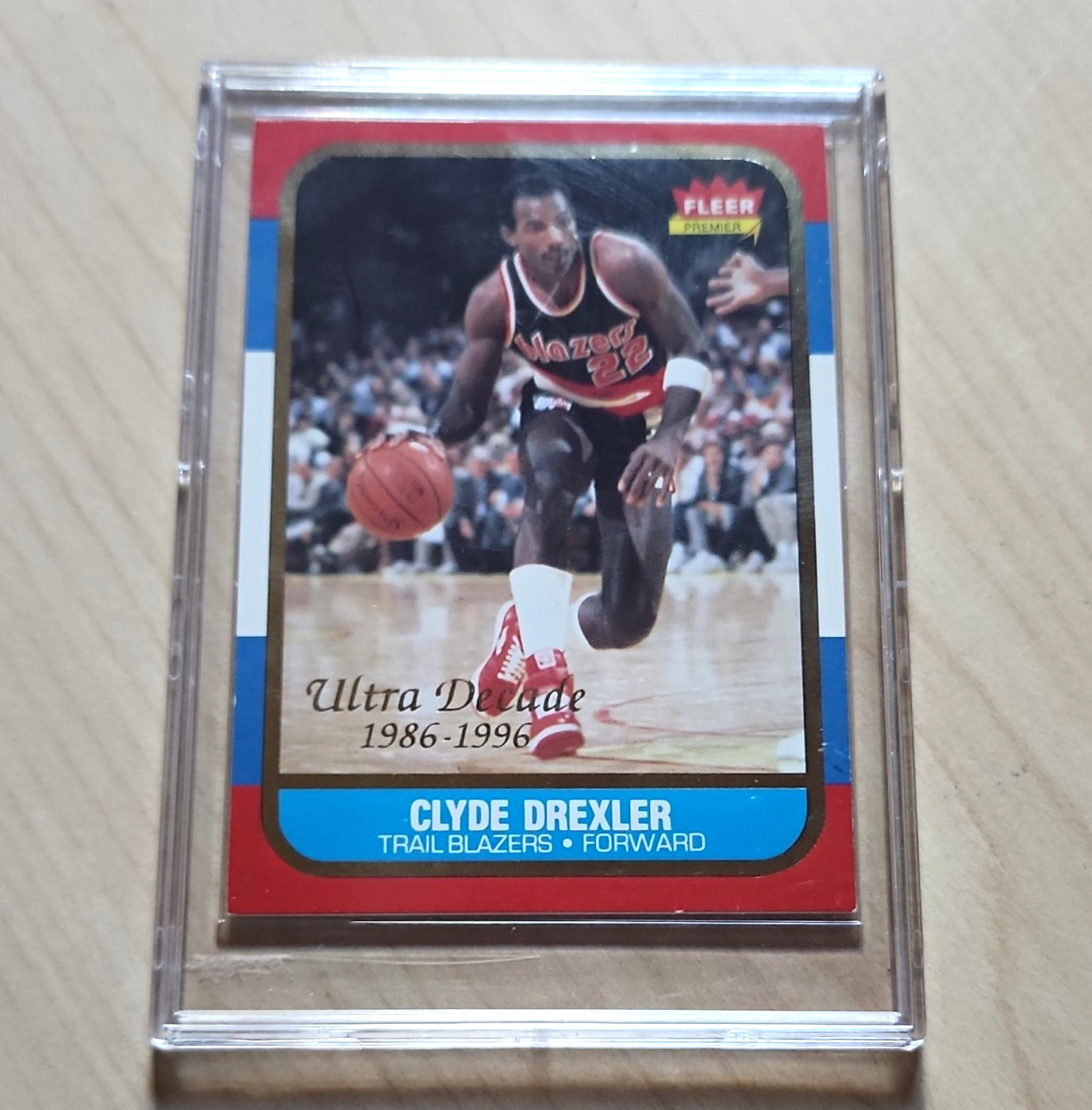 Fleer 1996 Fleer Premiere Ultra Decade U-1 Clyde Drexler Trail Blazers