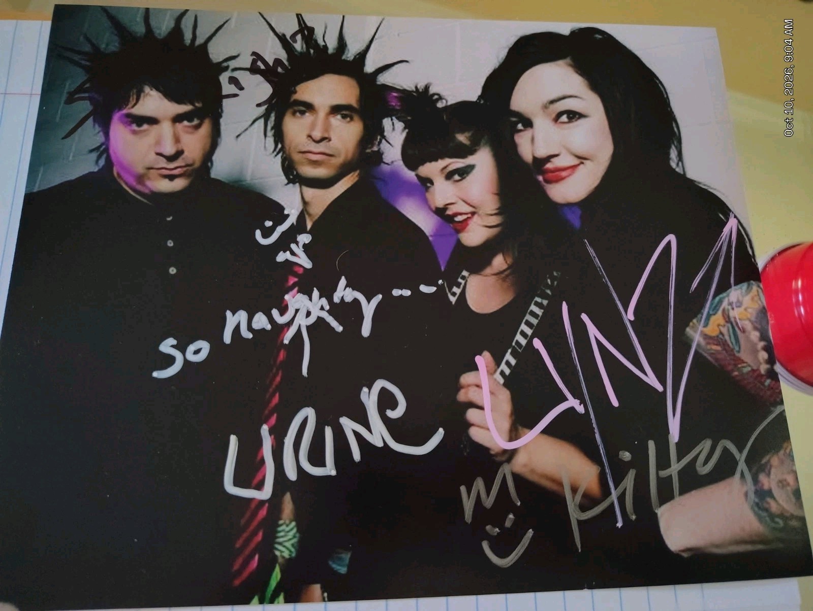 Mindless Self Indulgence Signed 8x10 All Members Urine Kitty Right Lynz Proof... Mindless Self Indulgence Signed 8x10 All Members Urine Kitty Right Lynz Proof...
