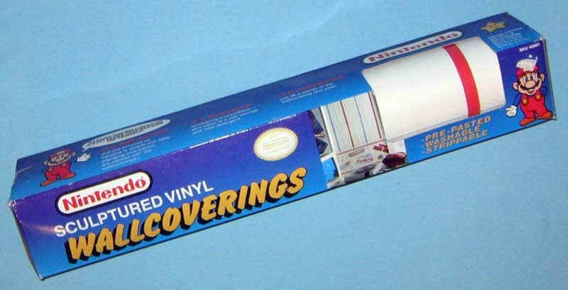 Vintage 1989 Nintendo Super Mario Bros Bowser Game Room NES Kids Wallpaper — NOS