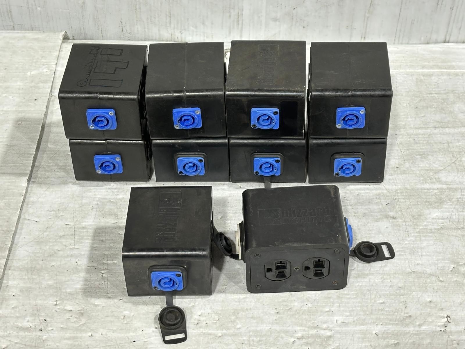 Blizzard /Powercon Rubberized Edison duplex box (#acc) (LOT OF 2) TRUEHEARTSOUND