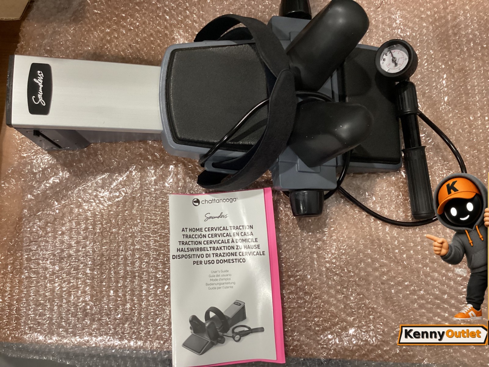 🟢 New Saunders Cervical Home Traction Device 199594 w Carrying Case