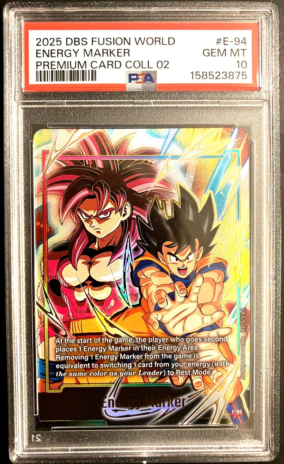2025 Dragon Ball Energy Marker PREMIUM Son Goku & SS4 Goku - PSA 10 Gem Mint 2025 Dragon Ball Energy Marker PREMIUM Son Goku & SS4 Goku - PSA 10 Gem Mint