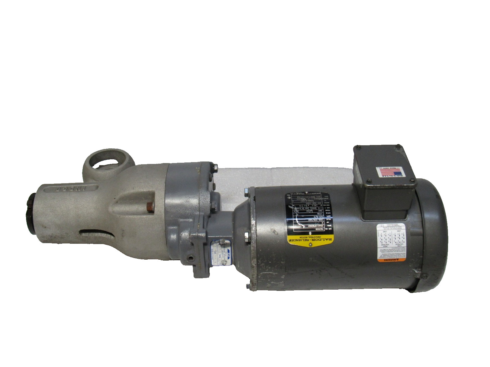 Indco IPTS RPQ2 Mixer Agitator 5:1 Ratio 5.06Hp W Baldor VM3558 2HP 208-230/460V