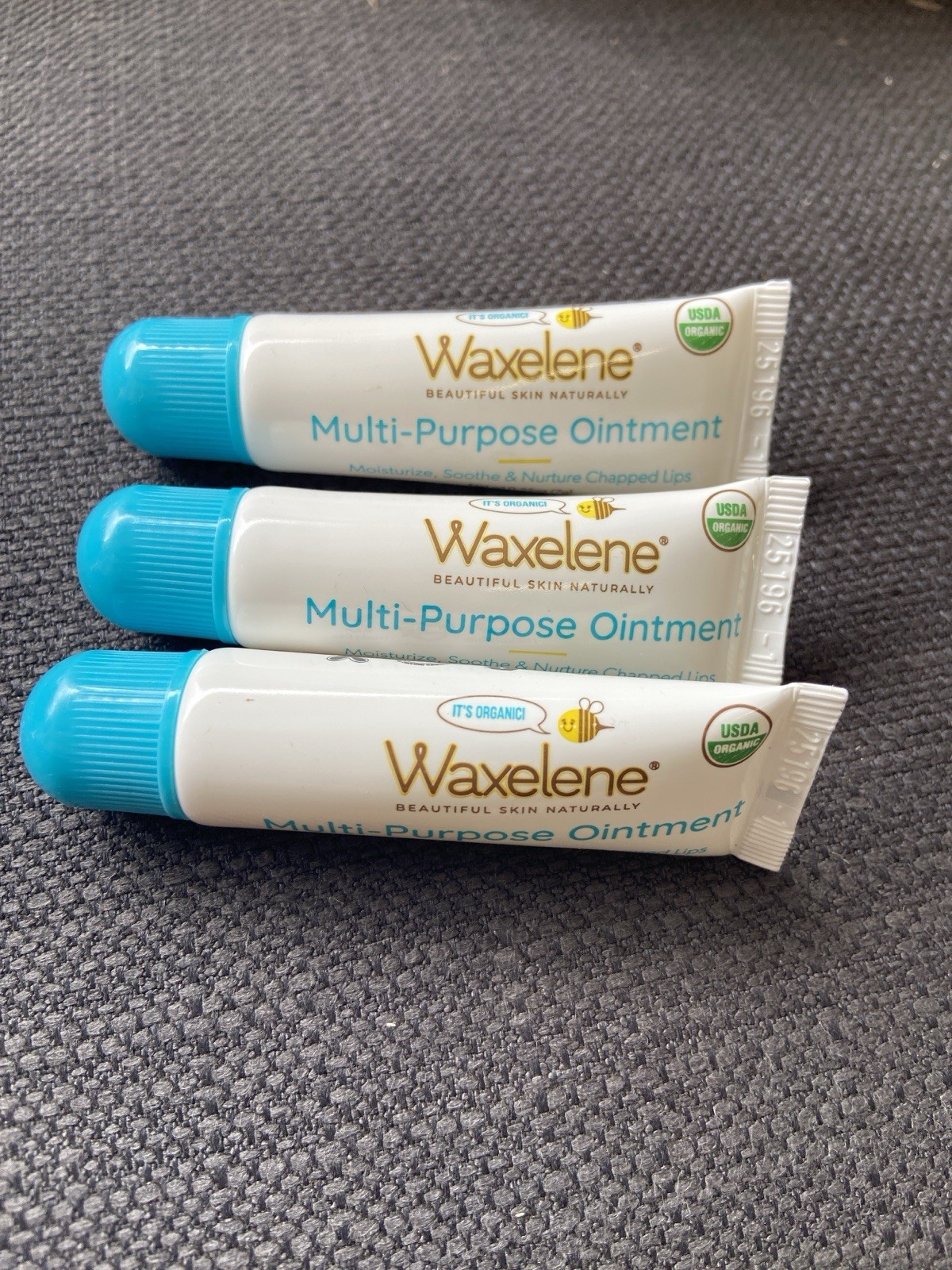 Waxelene Original Organic Multipurpose Ointment Lip Tube Pack of 3 Exp. 01/2028