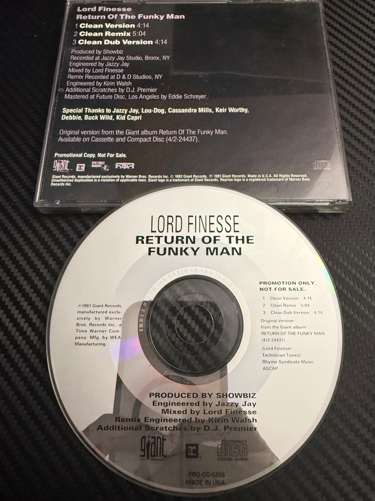 Lord Finesse – Return Of The Funky Man 3 Trk Promo CD Single (PRO-CD-5206) 1992 Lord Finesse – Return Of The Funky Man 3 Trk Promo CD Single (PRO-CD-5206) 1992