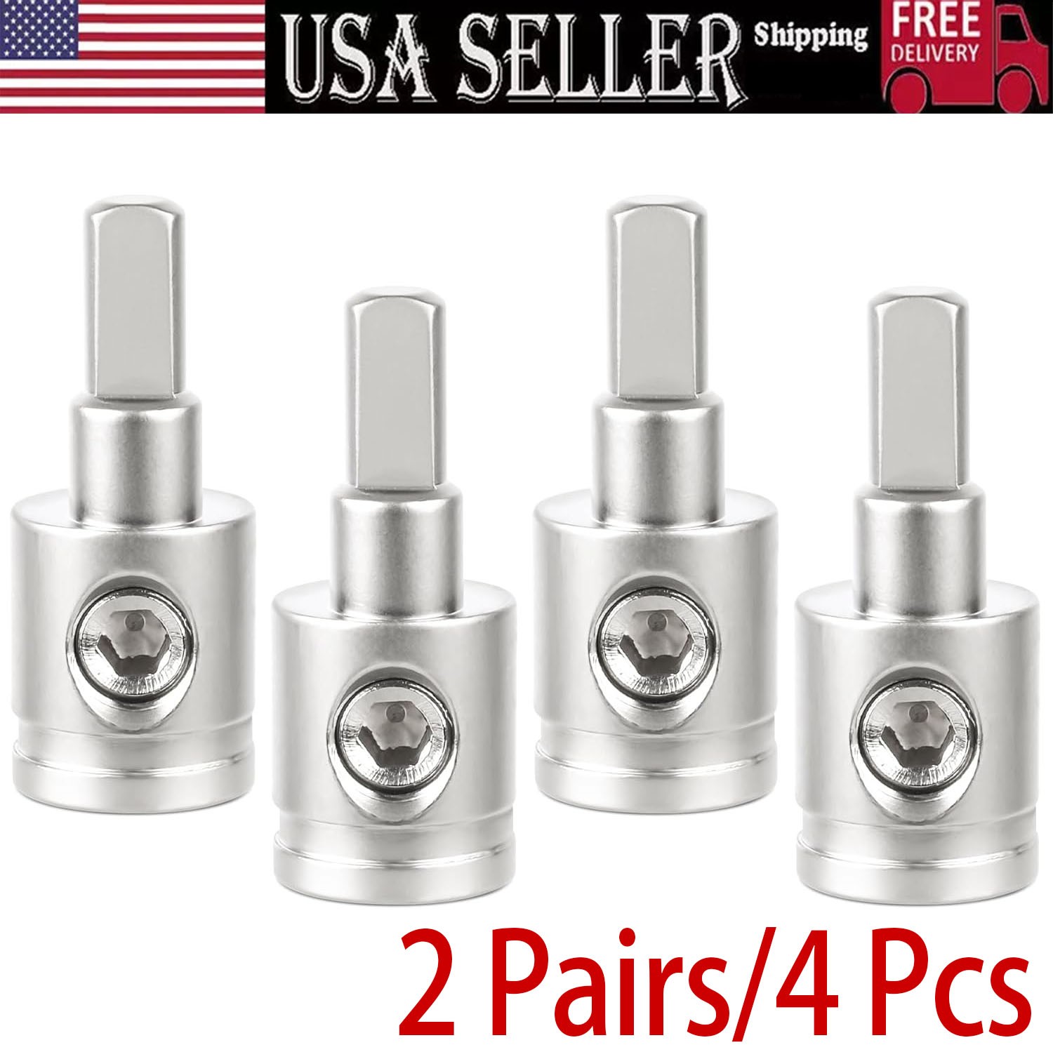 4pcs ILL Customz Offset Power and Ground 1/0 Gauge to 4 Gauge Amp Input Reducers