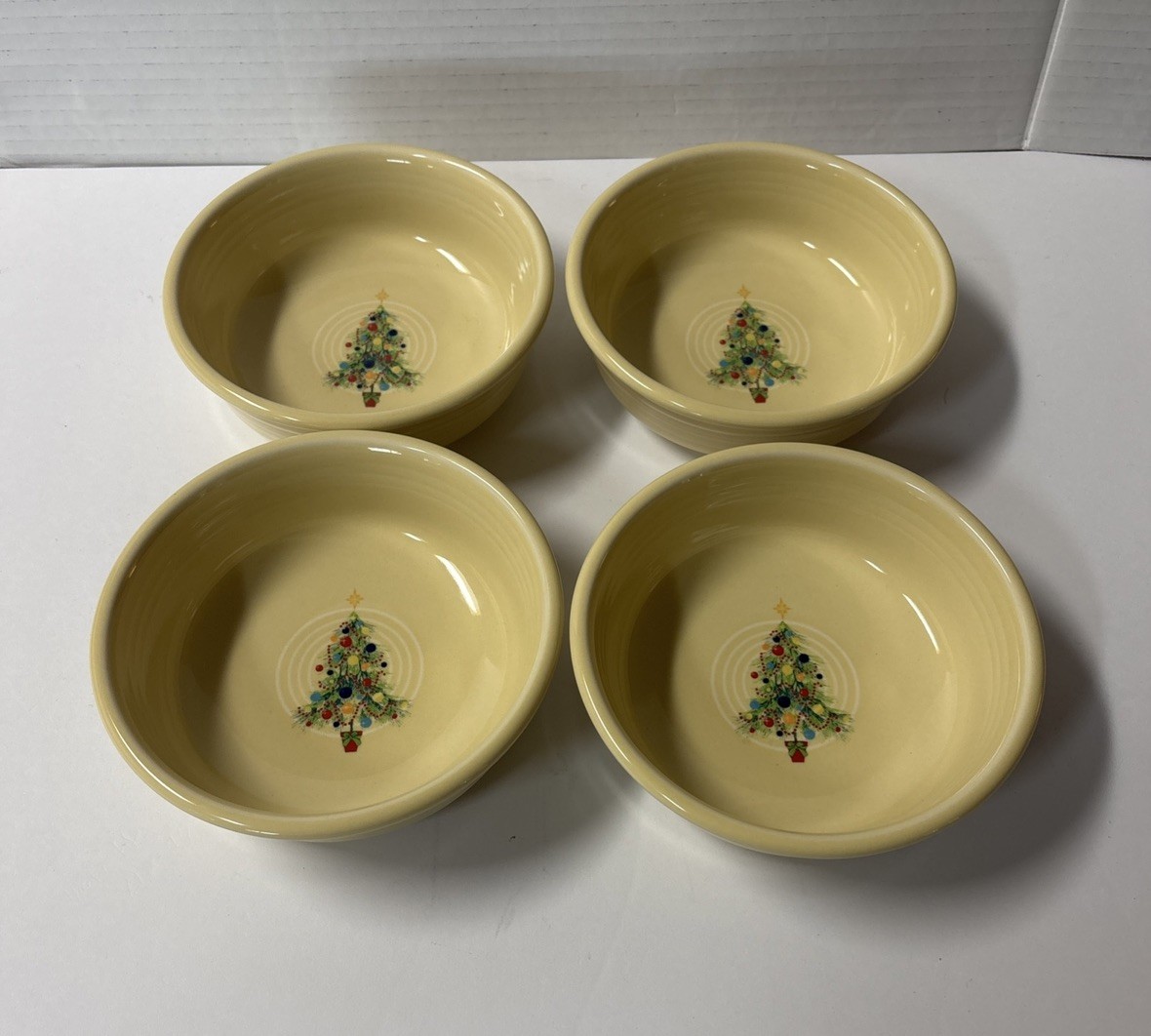 4-Vintage Homer Laughlin Fiesta Berry Bowl 5.5x2” Christmas Tree New W/Tags 4-Vintage Homer Laughlin Fiesta Berry Bowl 5.5x2” Christmas Tree New W/Tags