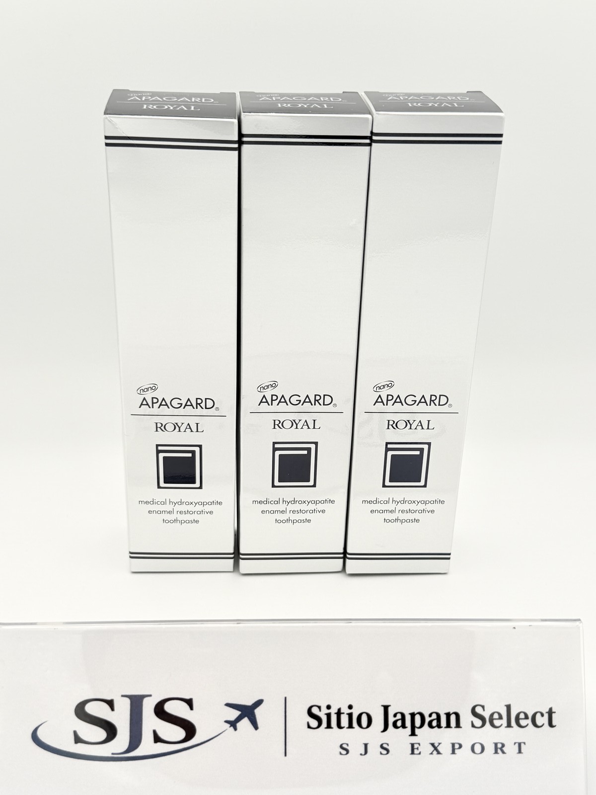 Sangi APAGARD ROYAL Nanotechnology Whitening Toothpaste 135g Japan set of 3 NEW