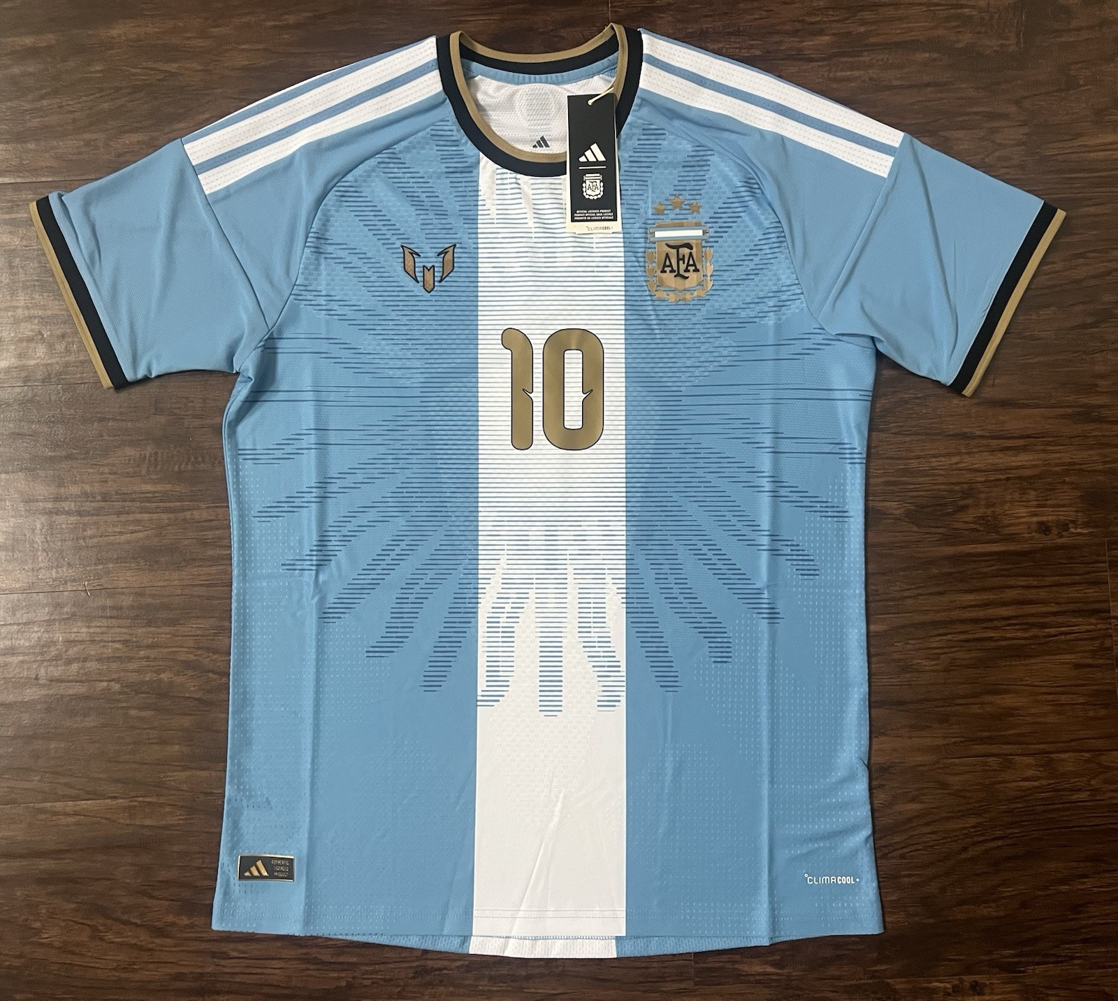 Adidas Argentina Messi 10 26 Authentic Jersey 100% Authentic National Team AFA