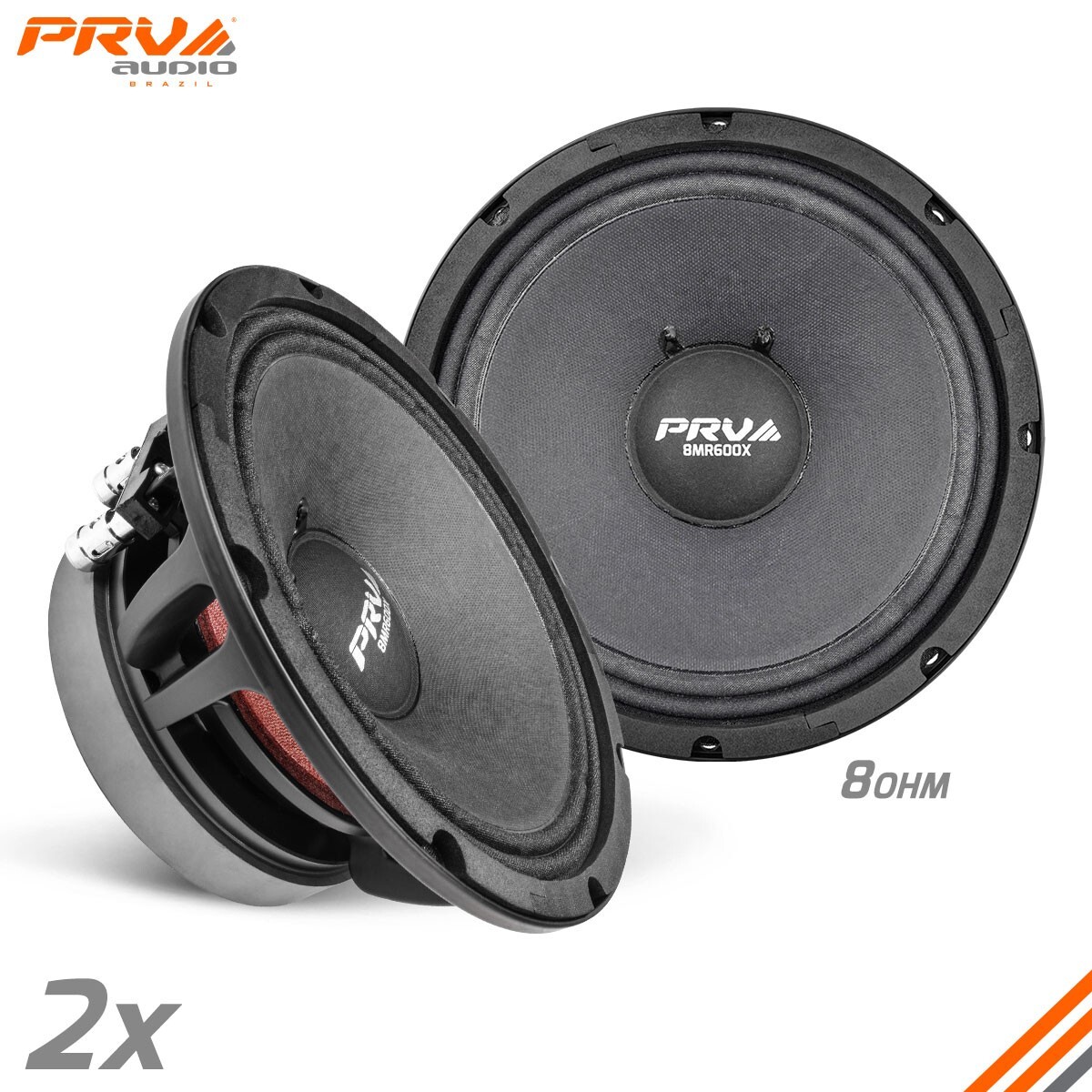 2x PRV Audio 8MR600X PRO Audio Midrange 8
