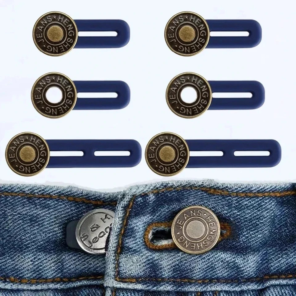 6PCS Jeans Button Extender Adjustable Waist Extender for Men Women Pants 6PCS Jeans Button Extender Adjustable Waist Extender for Men Women Pants