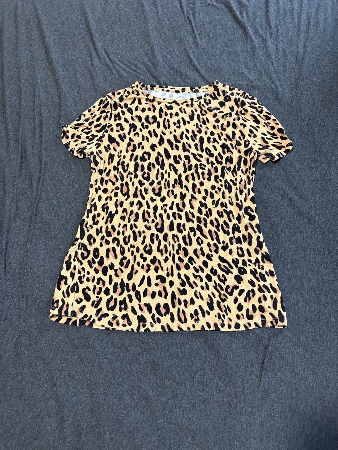 Nine West Soft Spun T-Shirt Size S Leopard Print Short Sleeve Top Nine West Soft Spun T-Shirt Size S Leopard Print Short Sleeve Top