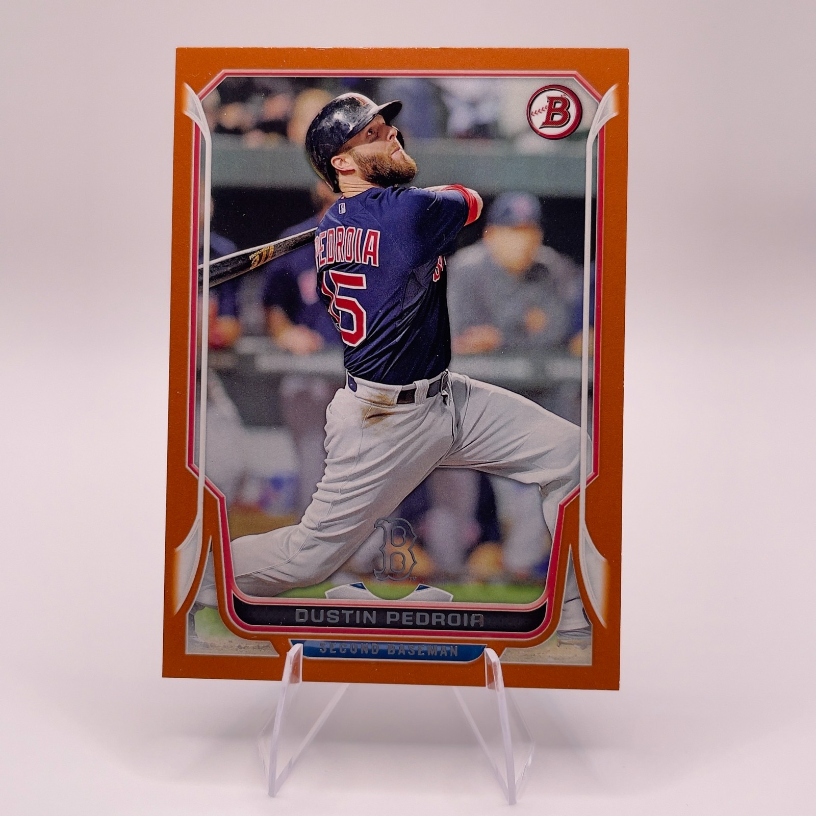 Dustin Pedroia #66 2014 Bowman Orange /250 Boston Red Sox