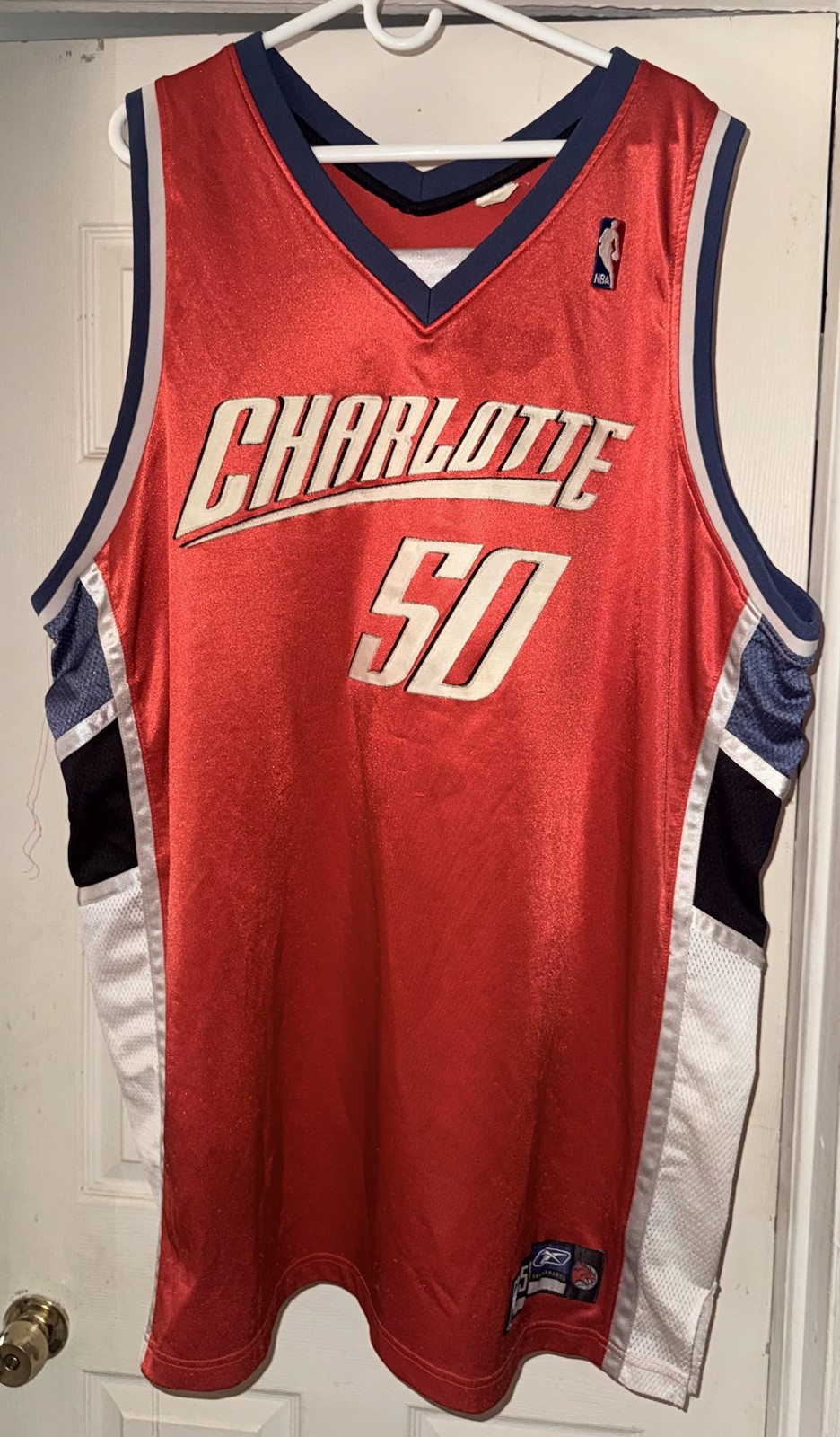Vintage Reebok Authentic Charlotte Bobcats Emeka Okafor Orange NBA Jersey Sz 56