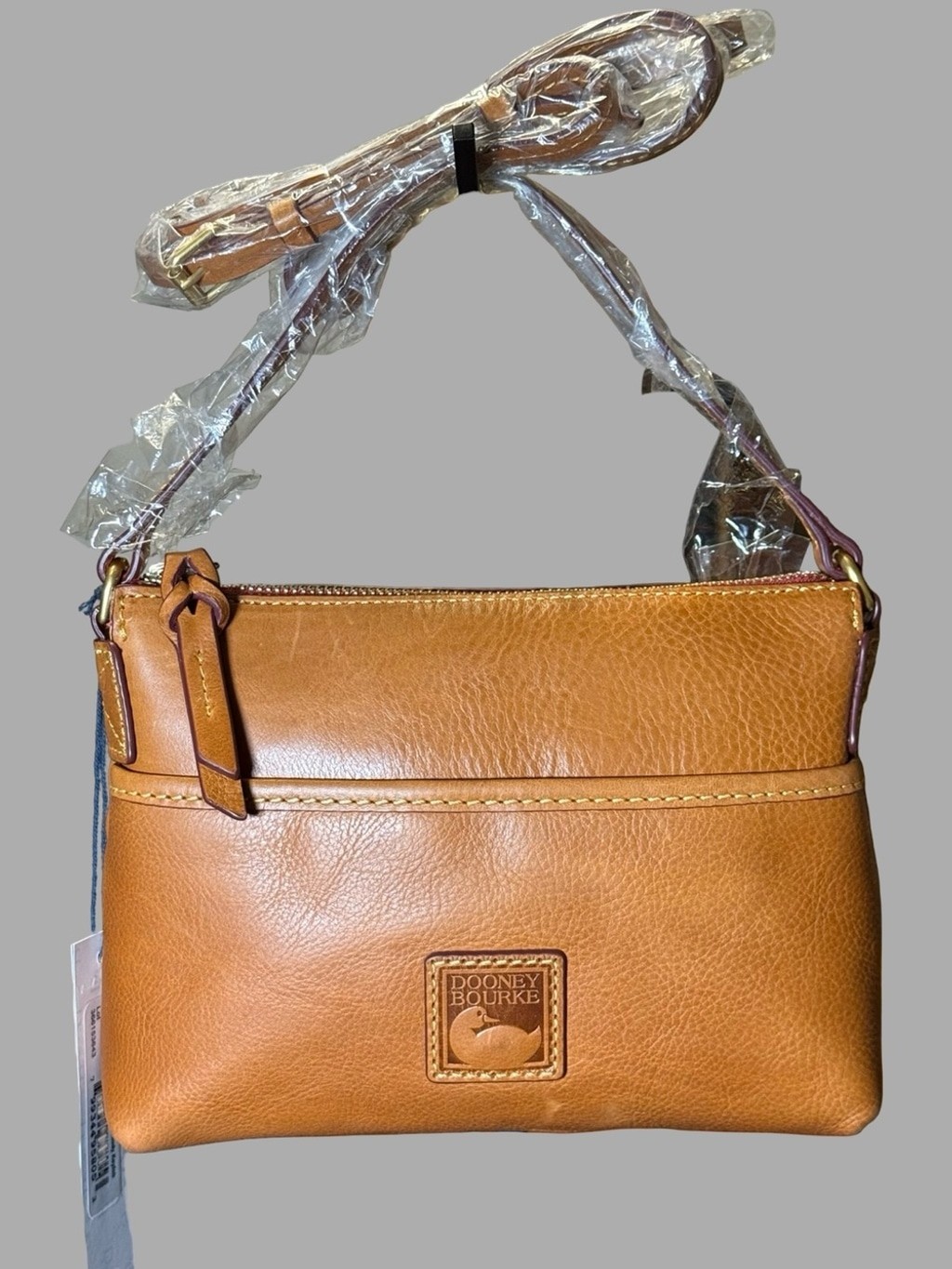 NWT Dooney & Bourke Florentine Leather Ginger Crossbody – Natural