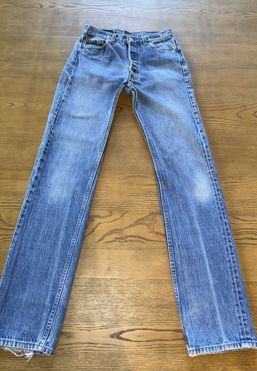 Vintage Y2K Levi’s 501 Jeans 30x34 Made USA Button Fly Cool Fade Distressed- EUC