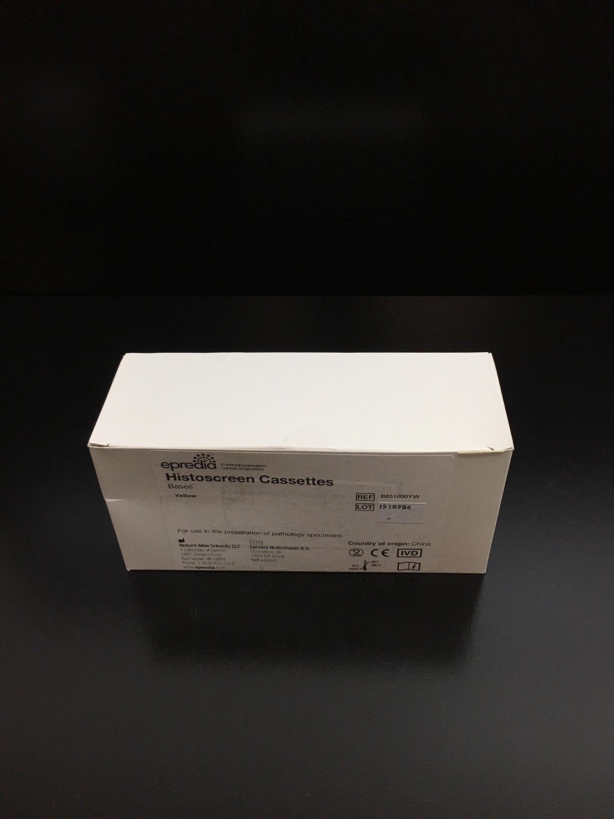Epredia Histoscreen Cassettes REF B851000YW Yellow Bases Epredia Histoscreen Cassettes REF B851000YW Yellow Bases
