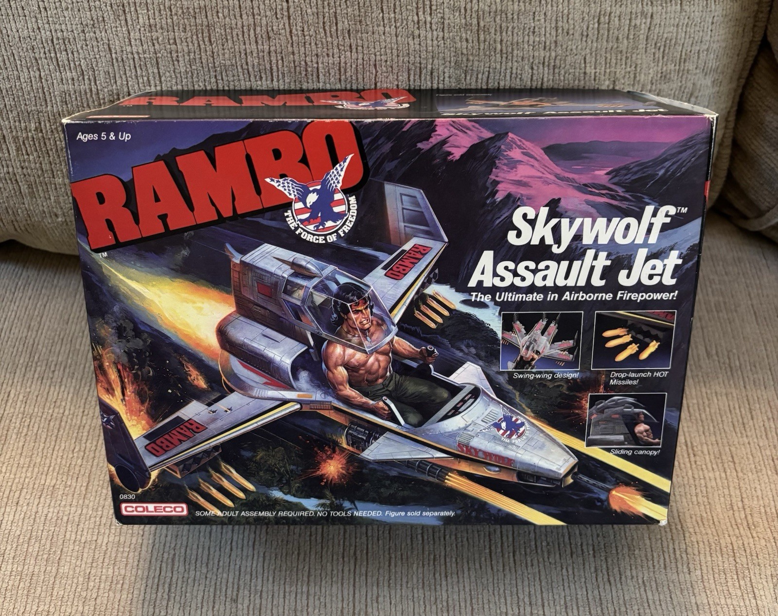 SKYWOLF ASSAULT JET MIB MINT IN SEALED BOX 1986 RAMBO COLECO VINTAGE NEW RARE SKYWOLF ASSAULT JET MIB MINT IN SEALED BOX 1986 RAMBO COLECO VINTAGE NEW RARE