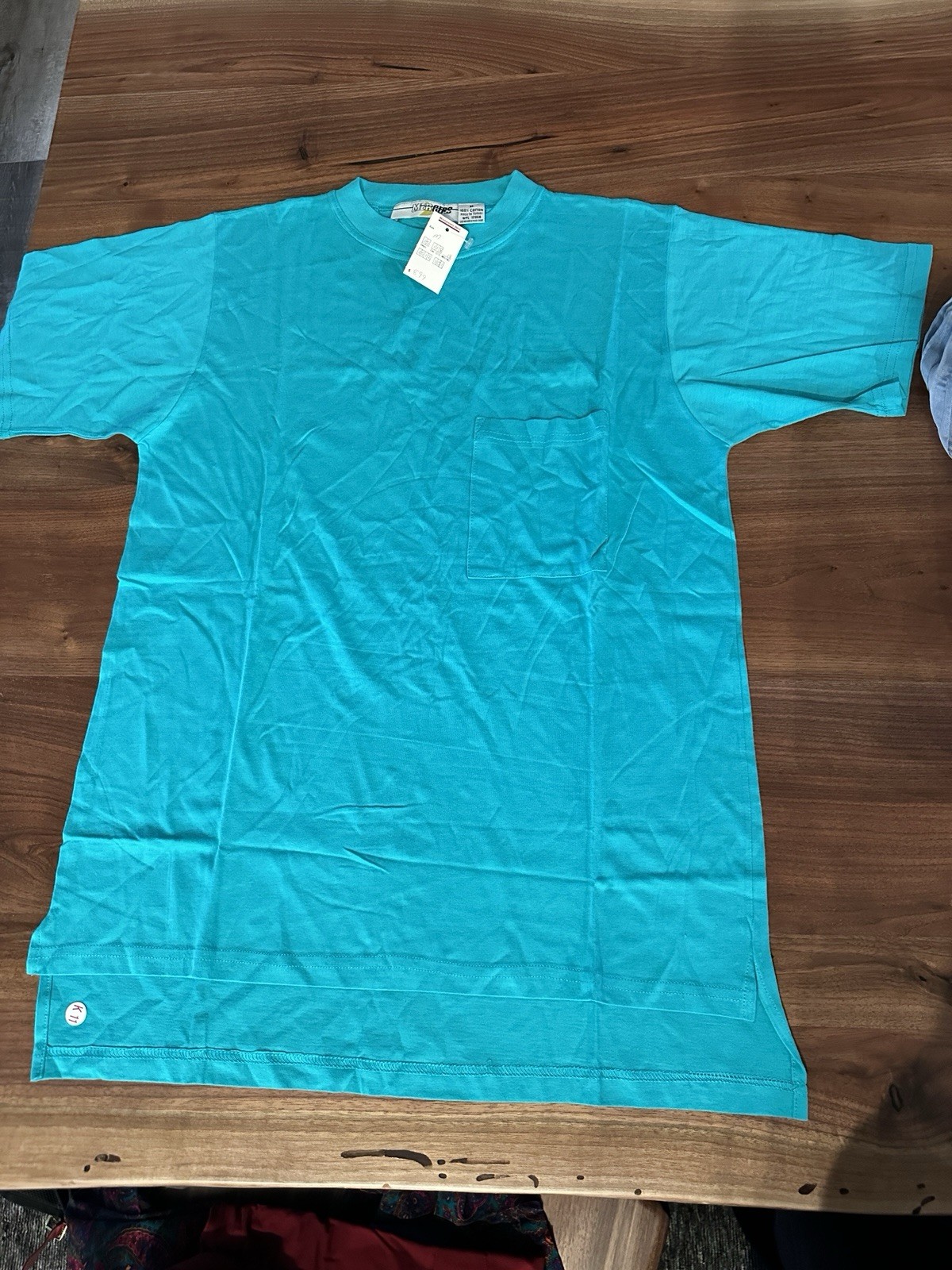Vintage 80s 90s Montgomery Ward Women’s Shirt Med Teal Dead Stock 