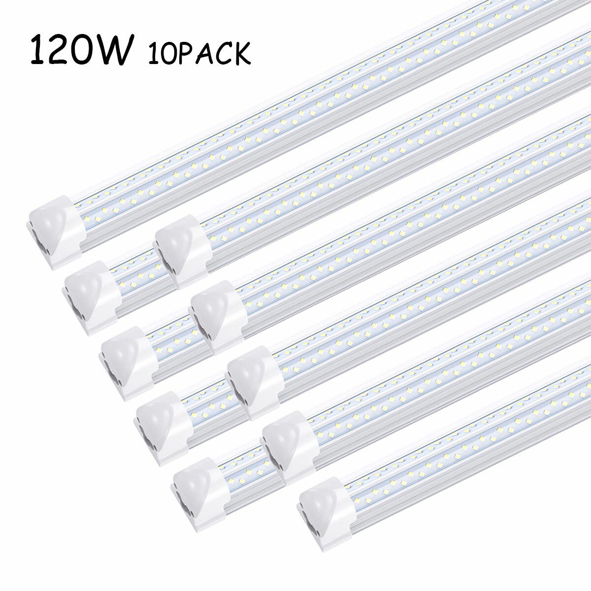10Pack 8Foot 120W Integrated Led Light Bulbs T8 8FT Led Shop Light Fixture 6000K 10Pack 8Foot 120W Integrated Led Light Bulbs T8 8FT Led Shop Light Fixture 6000K