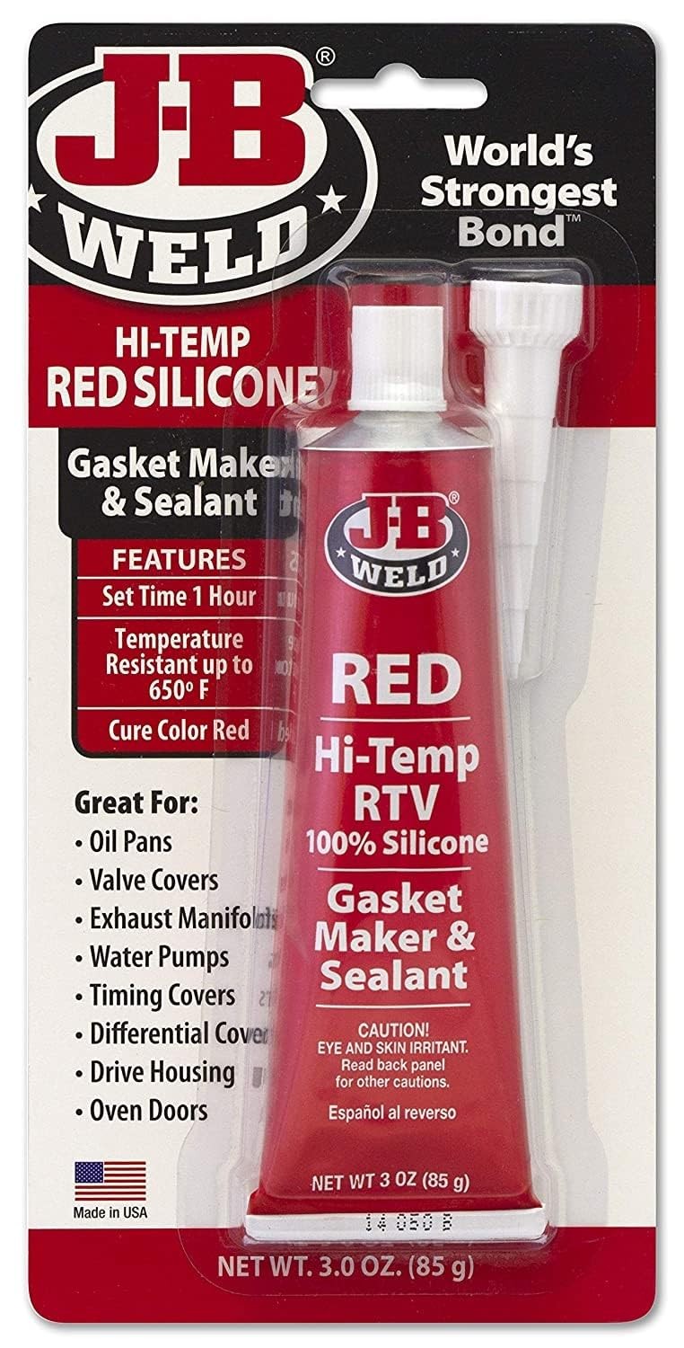 JB Weld High Temperature Temp Red RTV Silicone Gasket Maker & Sealant - 3 Oz. JB Weld High Temperature Temp Red RTV Silicone Gasket Maker & Sealant - 3 Oz.