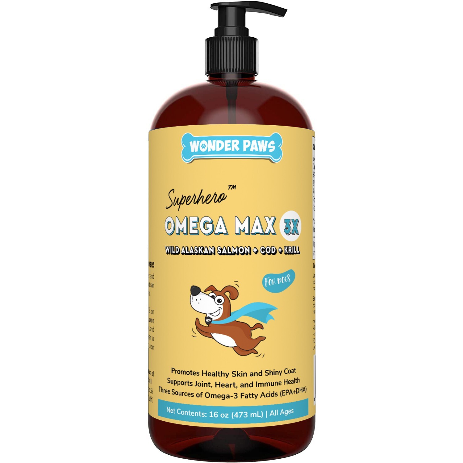Wonder Paws Fish Oil For Dogs - Omega 3 For Dogs From Alaskan Salmon, Cod & Kril Wonder Paws Fish Oil For Dogs - Omega 3 For Dogs From Alaskan Salmon, Cod & Kril