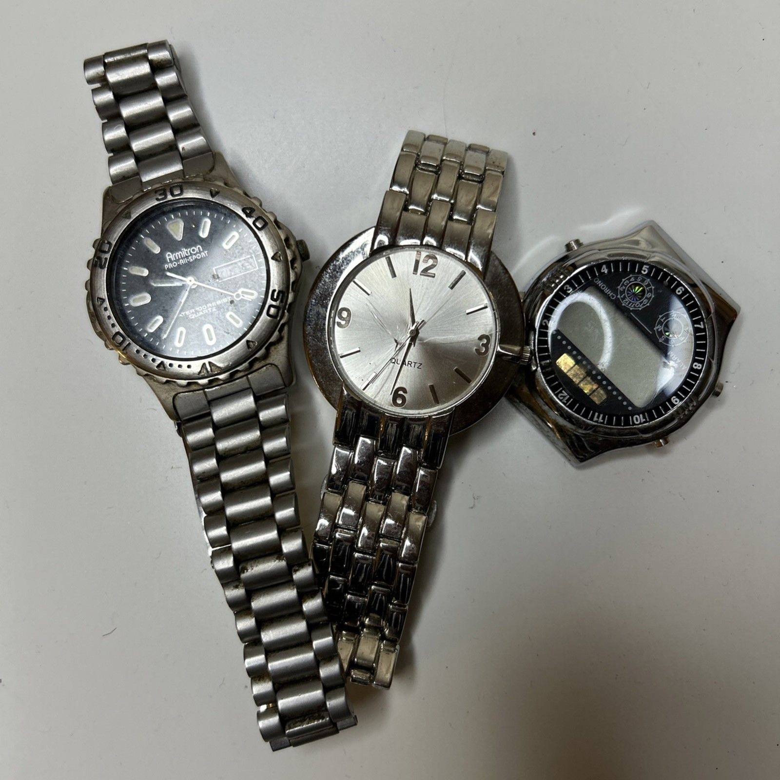 Broken Vintage Watch Lot Men’s for parts repair not working Sold As Is