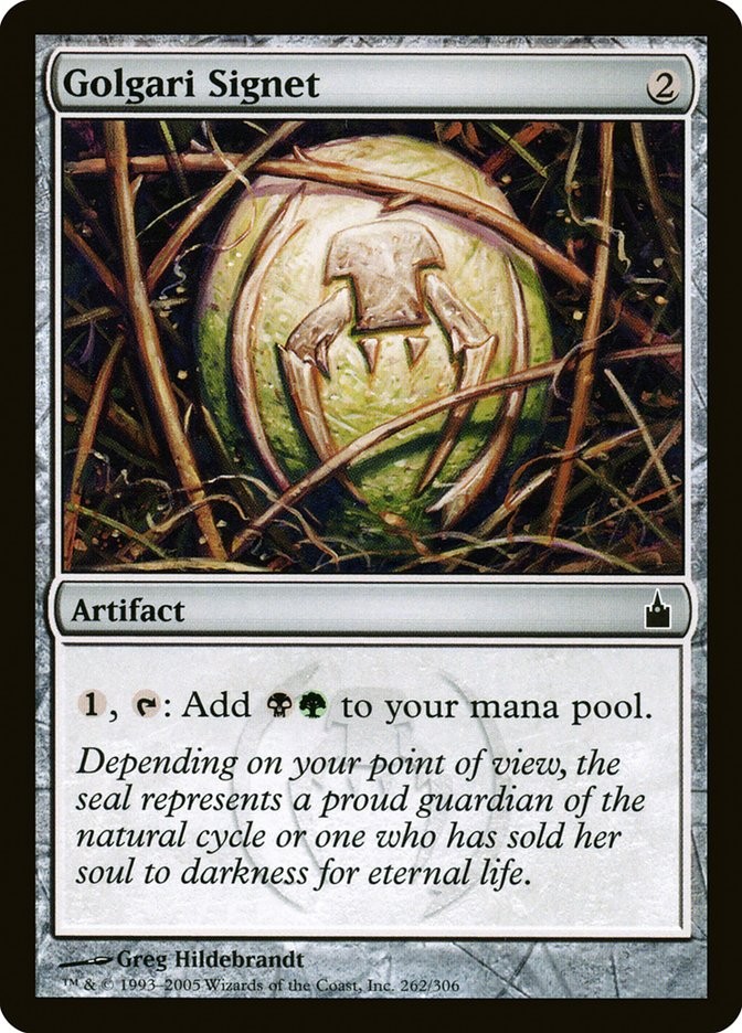 MTG Magic the Gathering Golgari Signet (262/306) Ravnica City of Guilds LP MTG Magic the Gathering Golgari Signet (262/306) Ravnica City of Guilds LP