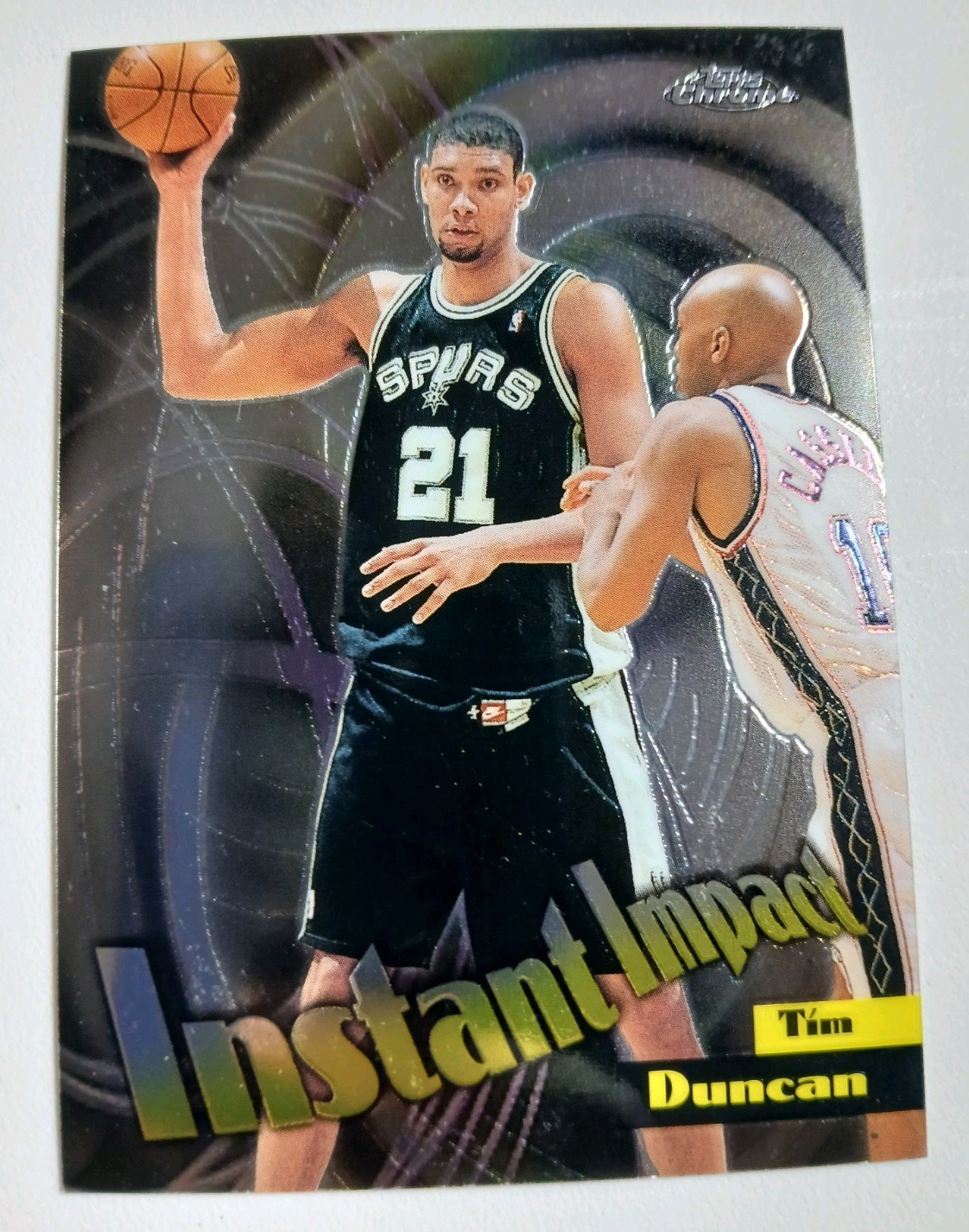 1998-99 Topps Chrome - Instant Impact Tim Duncan #I1- SPURS 