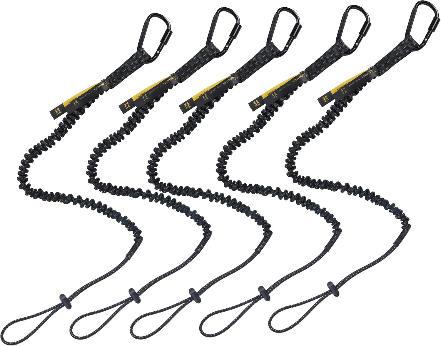 TRSMIMA Safety Tether Lanyard Tool - Strap for Hand Tools 5 Pack | Retractable L