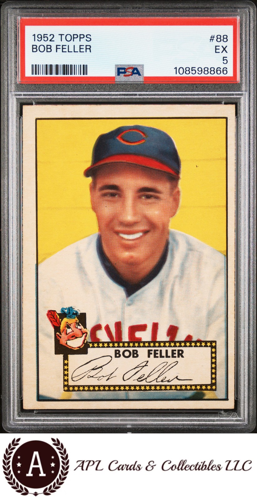 1952 Topps Bob Feller #88 PSA 5 1952 Topps Bob Feller #88 PSA 5