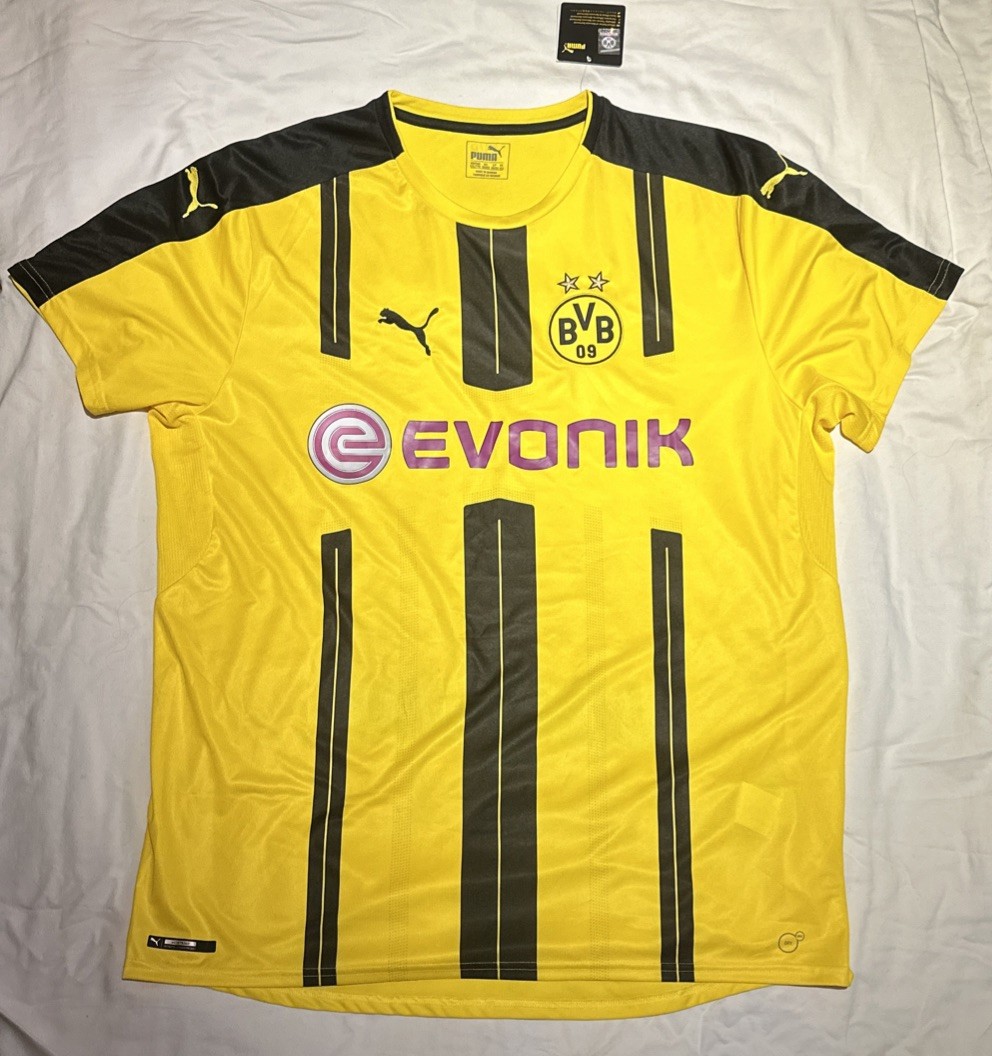 PUMA EVONIK BVD BORUSSIA DORTMUND FOOTBALL SHIRT YELLOW SOCCER JERSEY 2XL PUMA EVONIK BVD BORUSSIA DORTMUND FOOTBALL SHIRT YELLOW SOCCER JERSEY 2XL