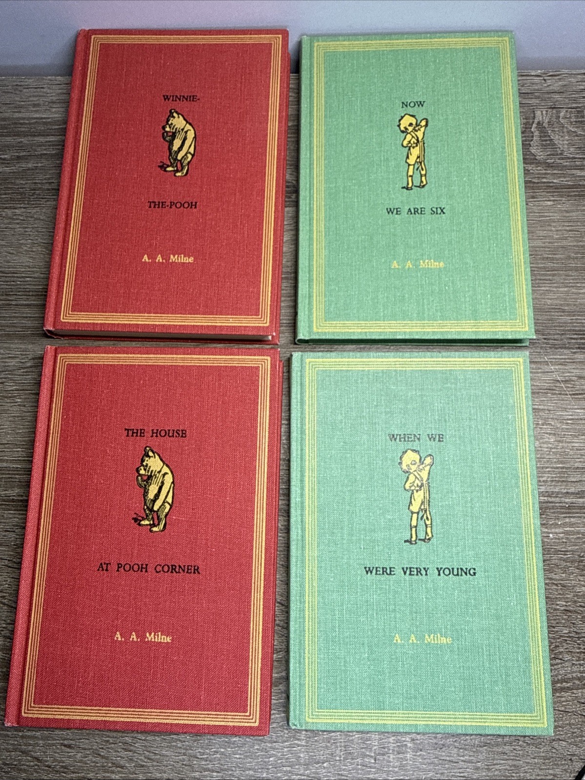 1961 Set 4 Winnie the Pooh Books By A A Milne Illustration By Ernest Shepard VTG