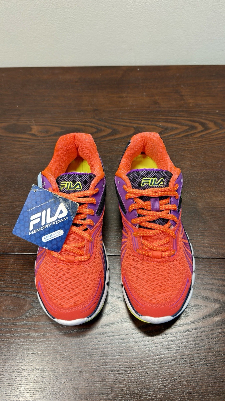 Fila Memory Foam CoolMax Running Shoes Women’s US 6 NWT Bright Coral