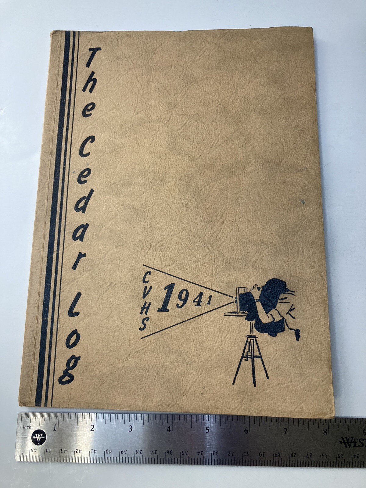 VINTAGE 1941 Cedar Vale Memorial High School Yearbook Signature LOADED WW2 Era