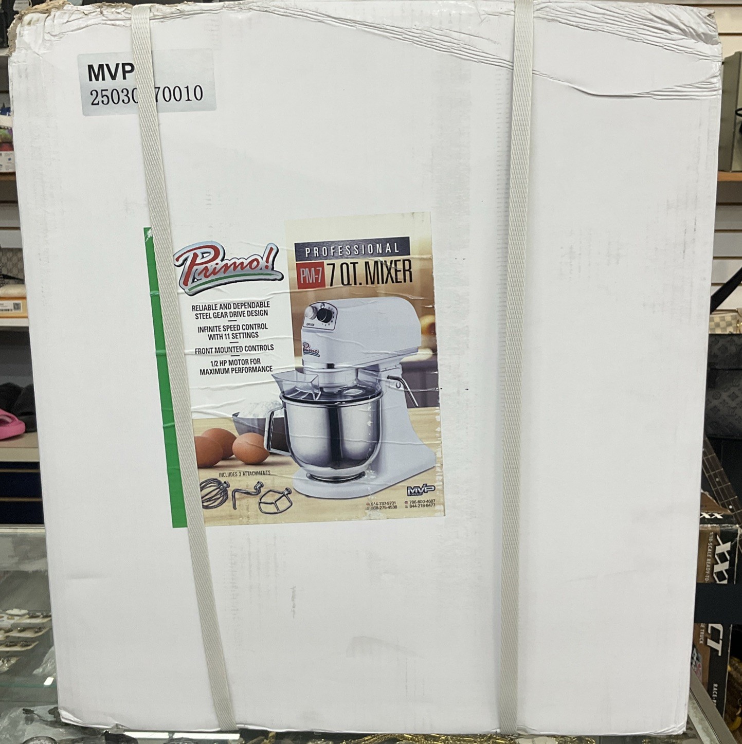 BRAND NEW Primo PM-7 Ten 7 Qt Quart Planetary Dough Mixer - 