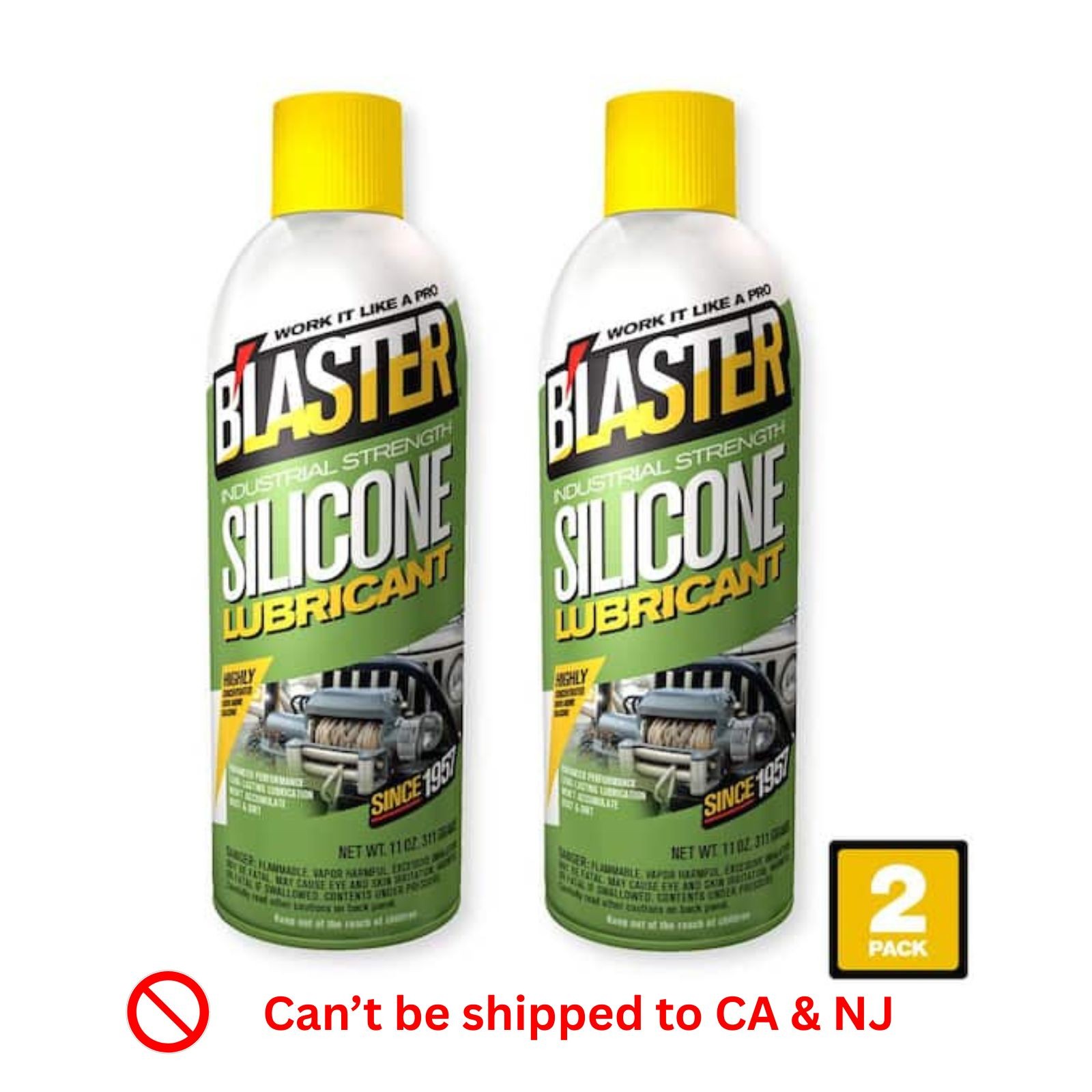 11 Oz. Industrial Strength Silicone Lubricant Spray (Pack of 2)