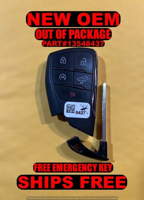 NEW OEM 2022-25 CHEVY SILVERADO 1500 2500 3500 SMART KEY FOB 13548437 YG0G21TB2