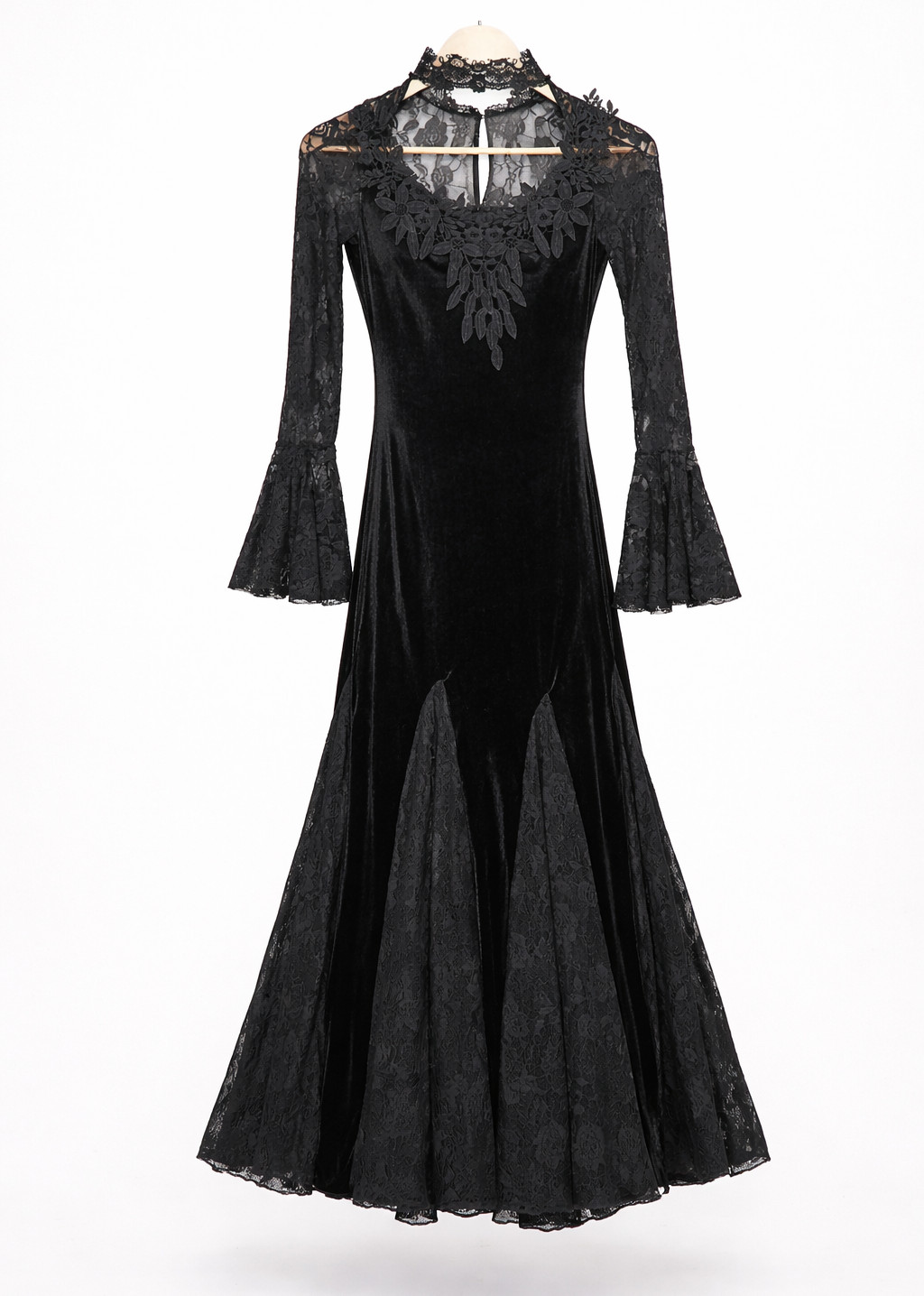Gothic Velvet Dress Small Black Lace Mermaid Maxi Bell Sleeve Witchy Whimsigoth Gothic Velvet Dress Small Black Lace Mermaid Maxi Bell Sleeve Witchy Whimsigoth