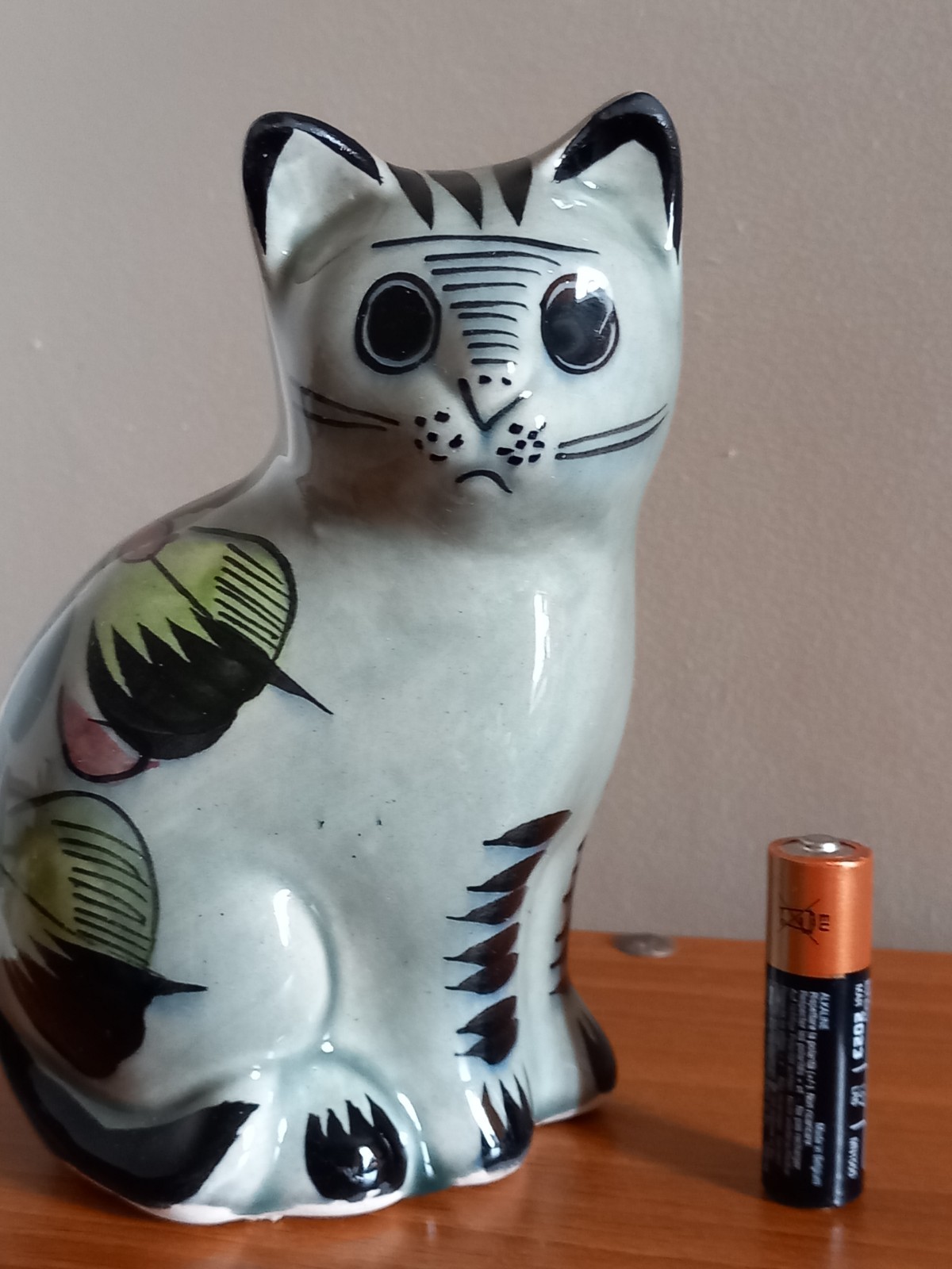 Guadalajara Mexico Pottery Vintage Folk Art Cat Handpainted Excellent TUMI Guadalajara Mexico Pottery Vintage Folk Art Cat Handpainted Excellent TUMI