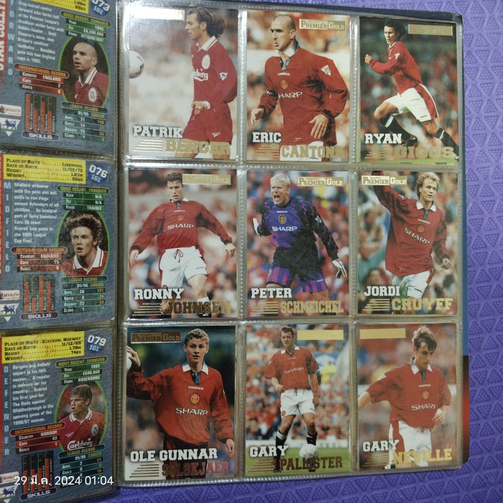 Complete Album 1996-97  Merlin's Premier Gold - with 161 trading cards, Rare 