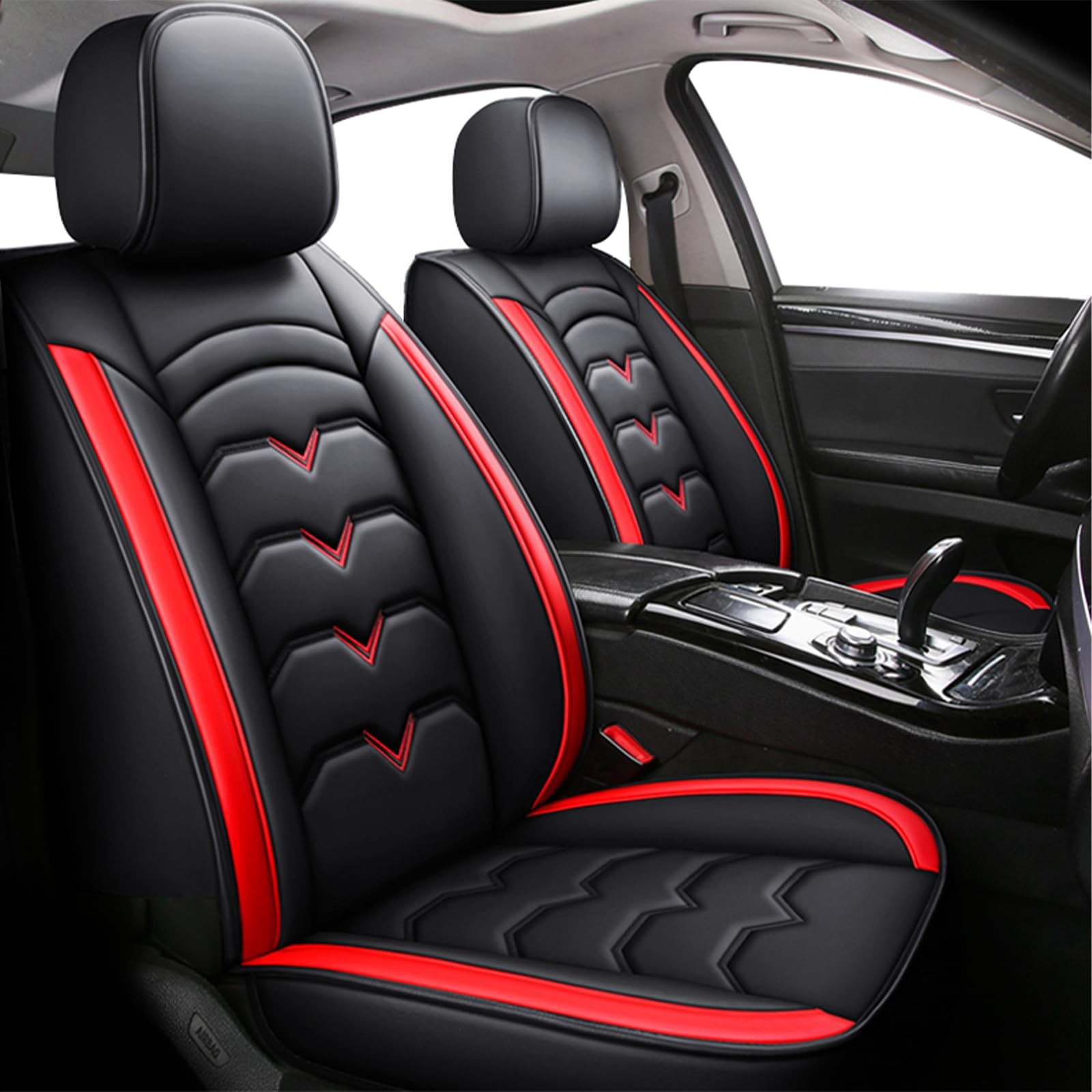 5pcs Pu Leather Car Seat Covers for Hyundai Santa Fe 2013-2025 Waterproof Airbag