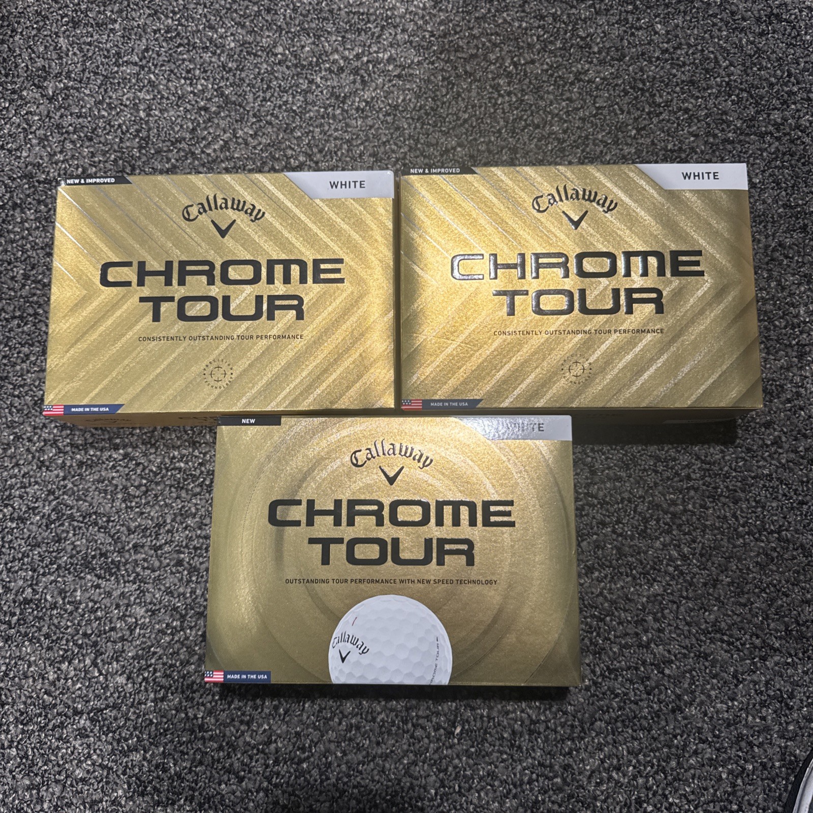 Callaway 3 dozen Chrome Tour White Golf Balls 