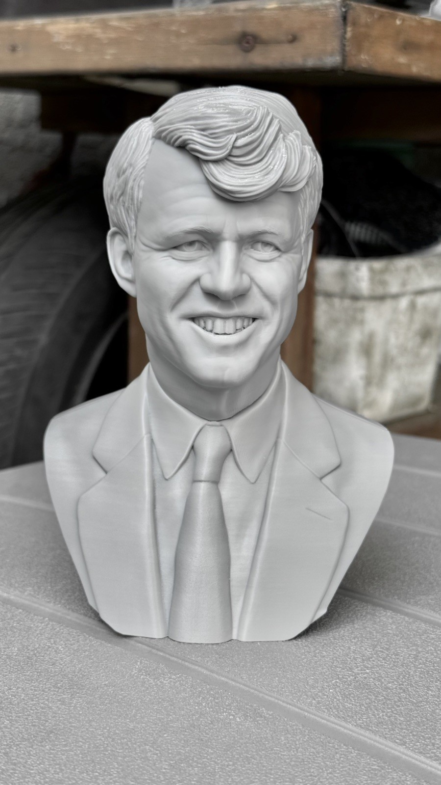 Robert F. Kennedy RFK Presidential Bust Statue 3D Printed Robert F. Kennedy RFK Presidential Bust Statue 3D Printed
