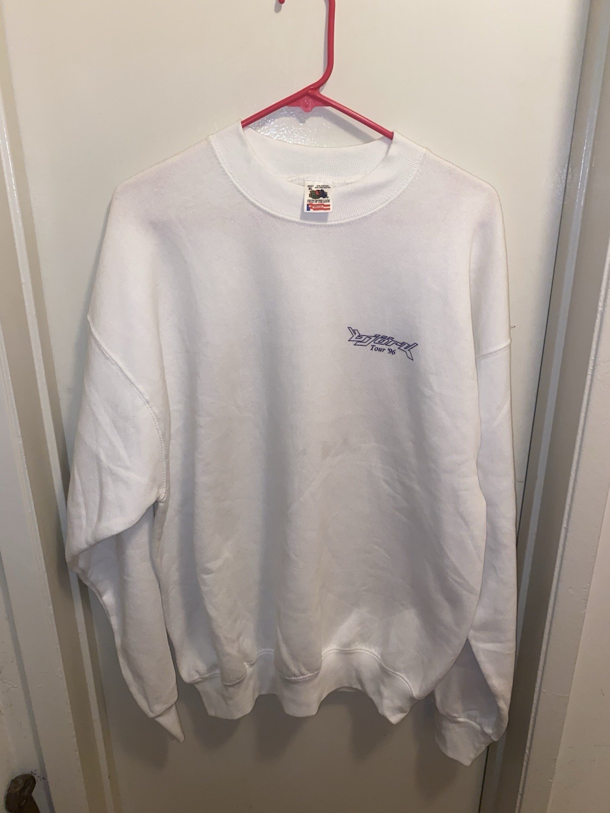 Vintage 1996 Bjork Humble Post Tour Security CREW crewneck RARE XL 90s sweater Vintage 1996 Bjork Humble Post Tour Security CREW crewneck RARE XL 90s sweater